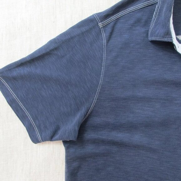 Tommy Bahama Polo Shirt Mens XL Navy Golf Performance Short Sleeve Slit Collared - Picture 6 of 11